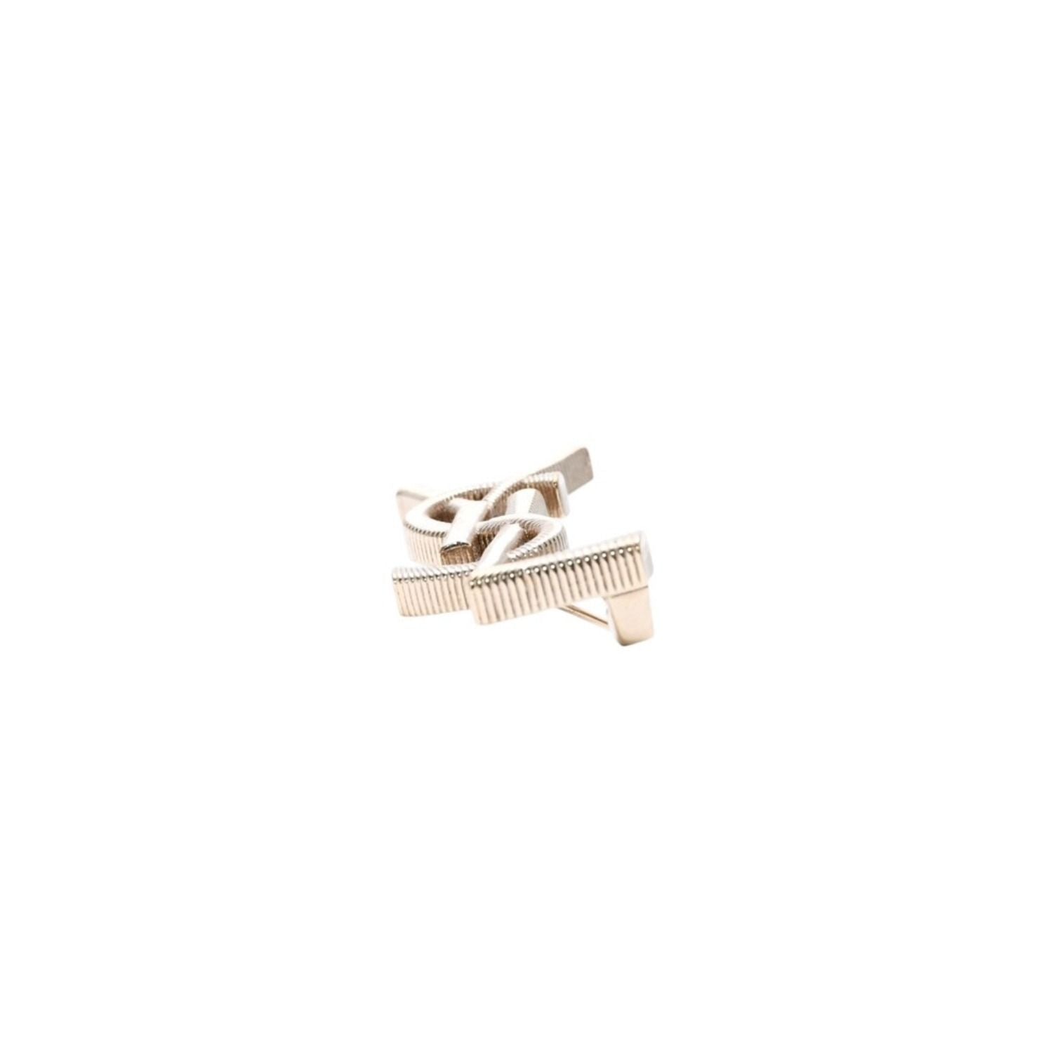 Saint Laurent Yves Brooch Cassandra Logo Opium Gold — view 5