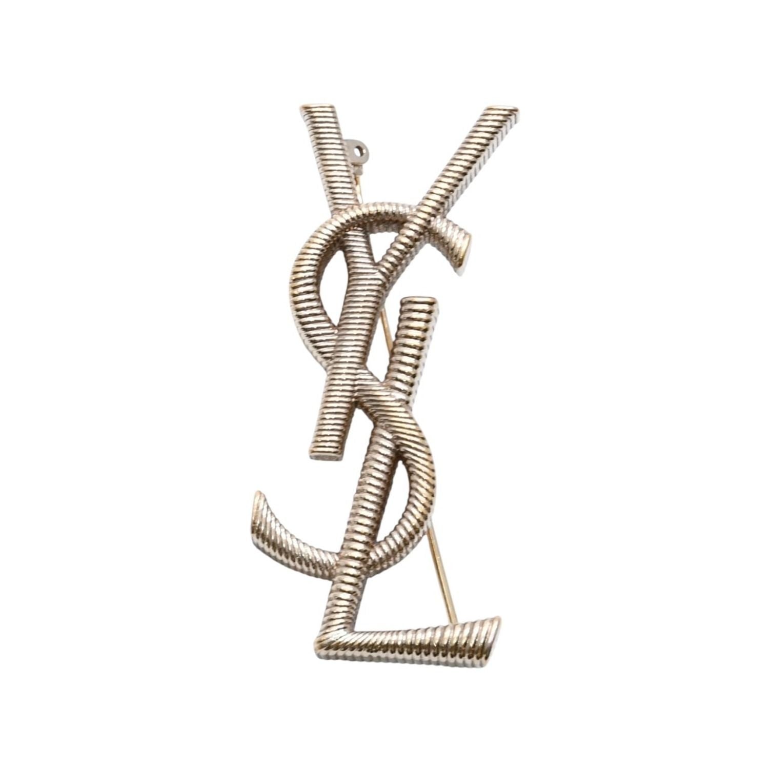Saint Laurent Yves Brooch Cassandra Logo Opium Gold