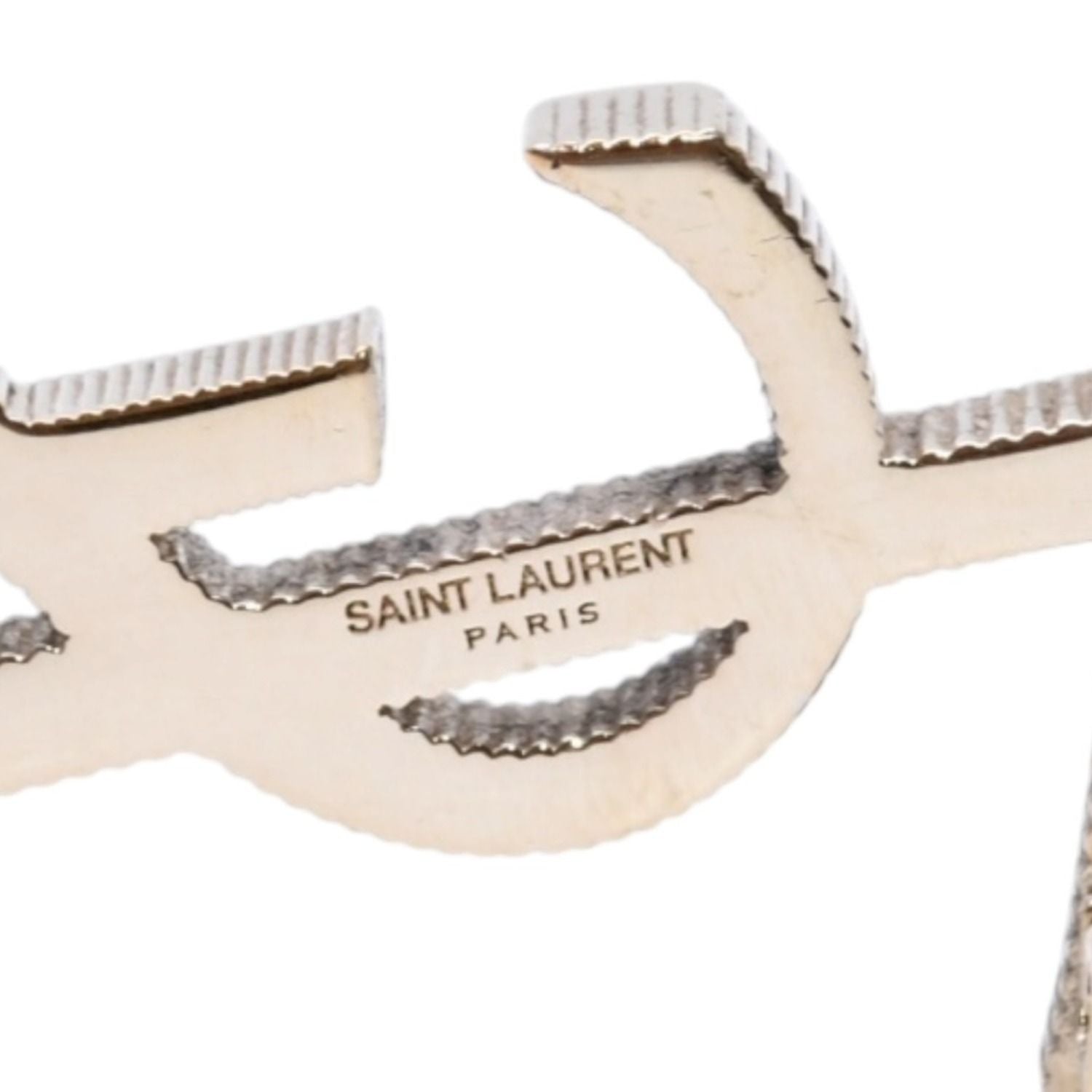 Saint Laurent Yves Brooch Cassandra Logo Opium Gold — view 8