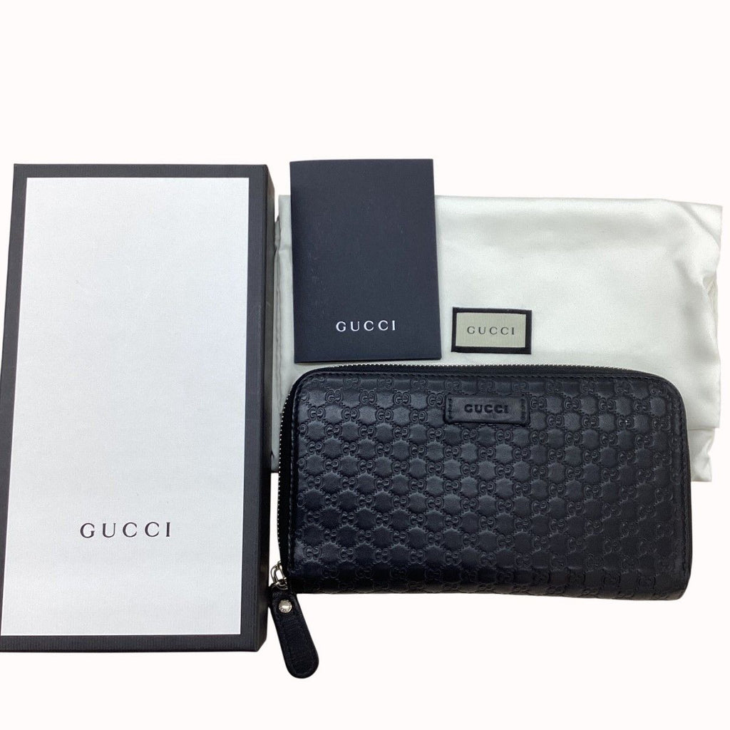 Gucci Wallet Micro Guccissima Black