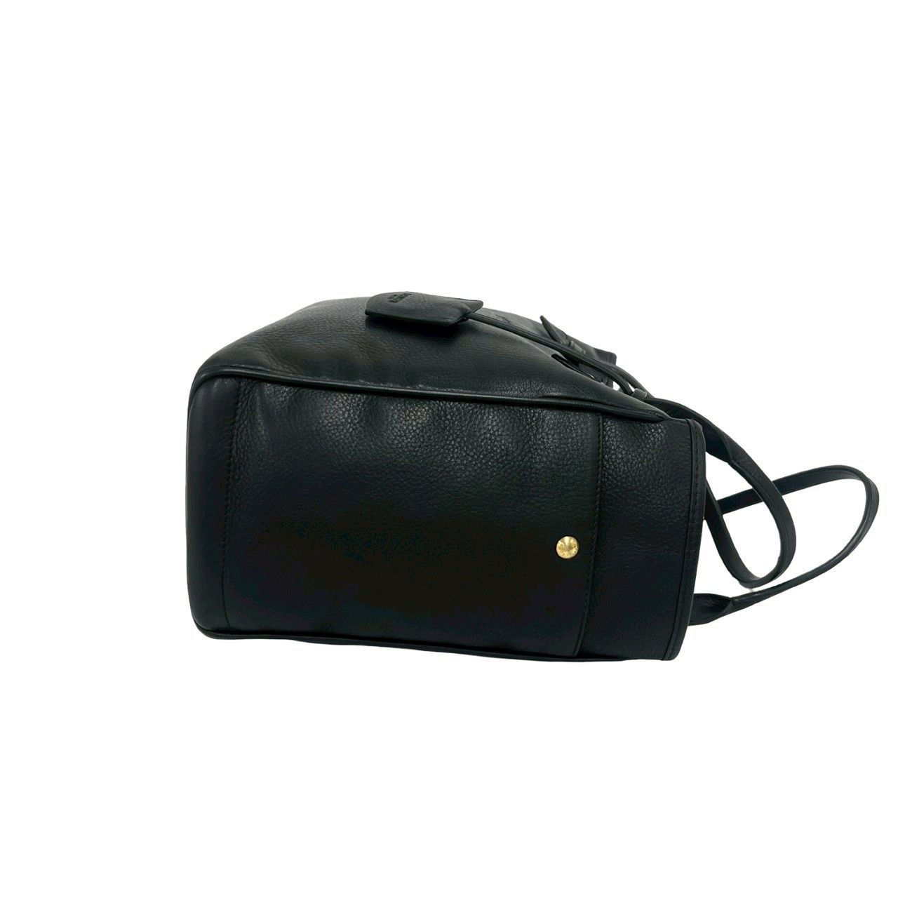 Loewe Box Heritage Logo Embossed Leather Tote Boston Bag Black — view 6
