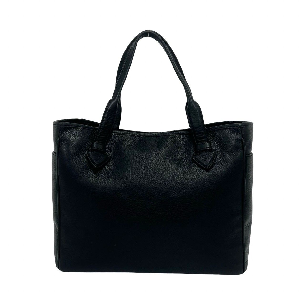 Loewe Box Heritage Logo Embossed Leather Tote Boston Bag Black — view 3