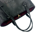Loewe Box Heritage Logo Embossed Leather Tote Boston Bag Black — view 4
