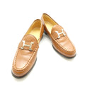 Hermes Constance Loafers 35.5 Leather Shoes Camel
