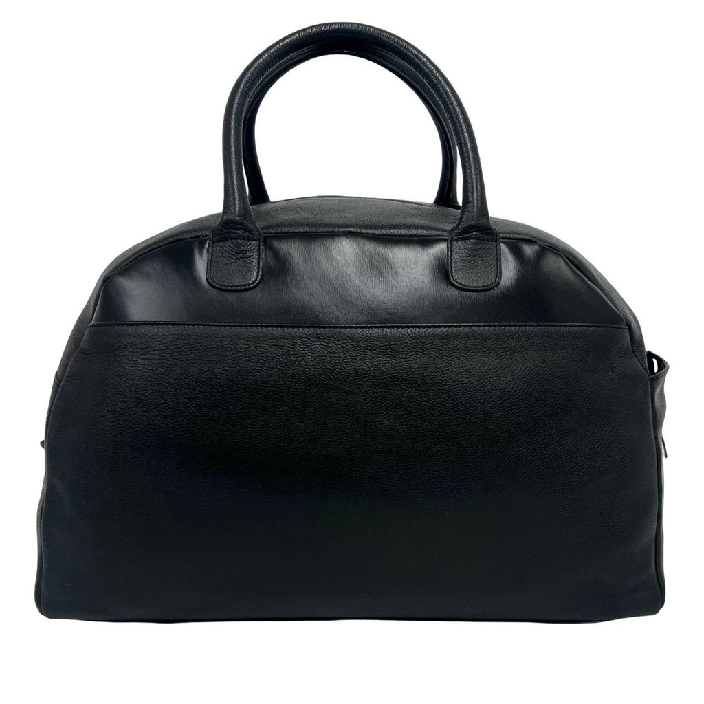 Loewe Log Leather 2-Way Boston Bag Black — view 3