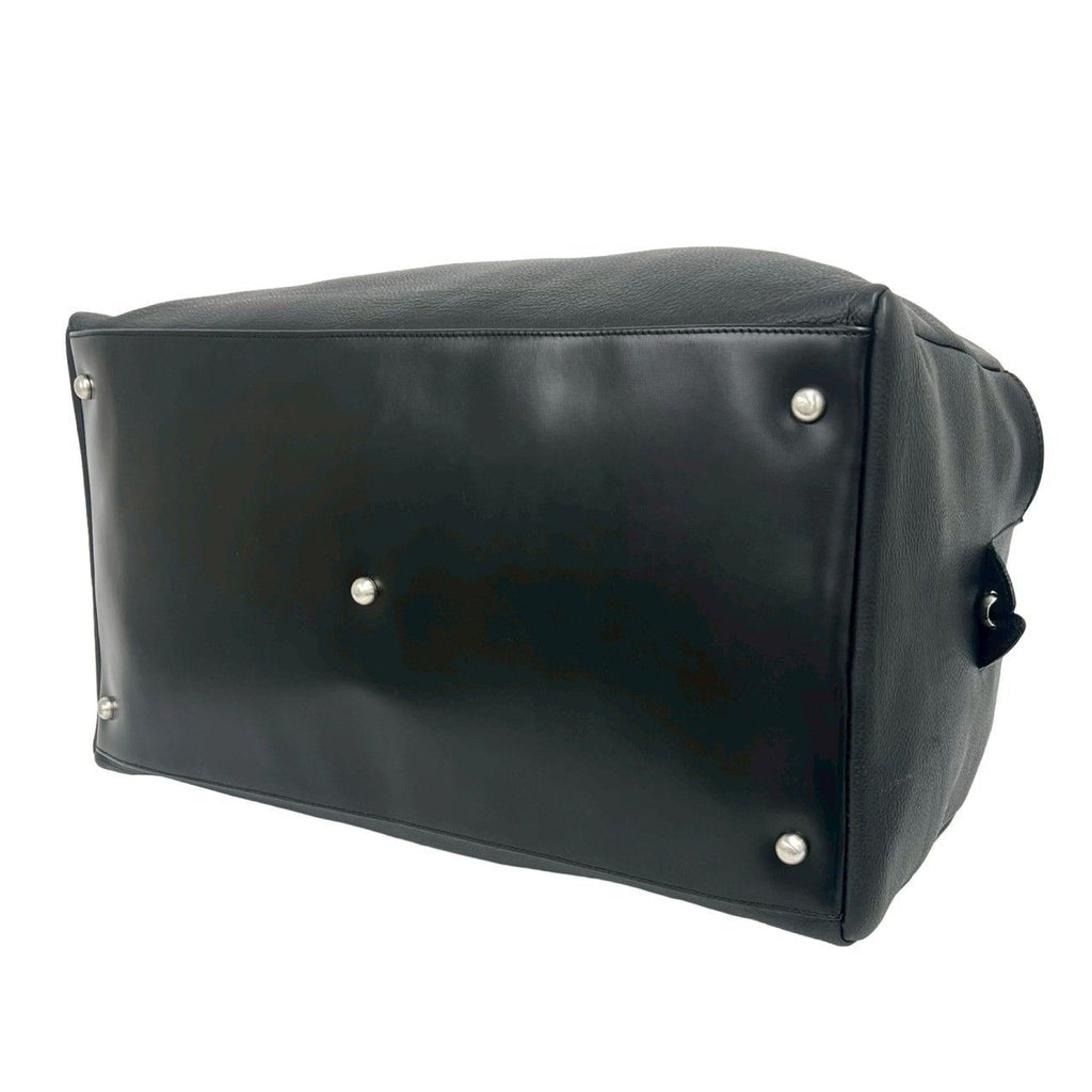 Loewe Log Leather 2-Way Boston Bag Black — view 8