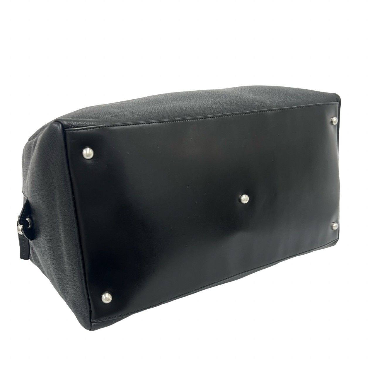 Loewe Log Leather 2-Way Boston Bag Black — view 7