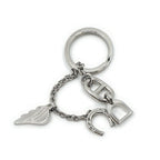 Hermes Bon Voyage Charm Silver Strap Keychain