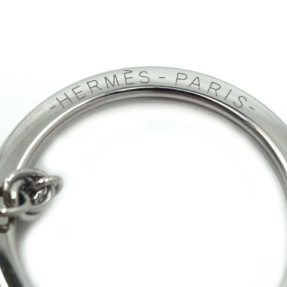 Hermes Bon Voyage Charm Silver Strap Keychain — view 4