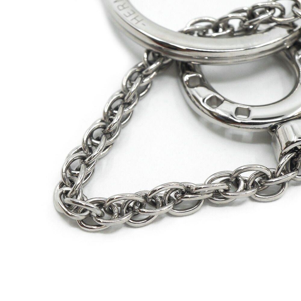 Hermes Bon Voyage Charm Silver Strap Keychain — view 5