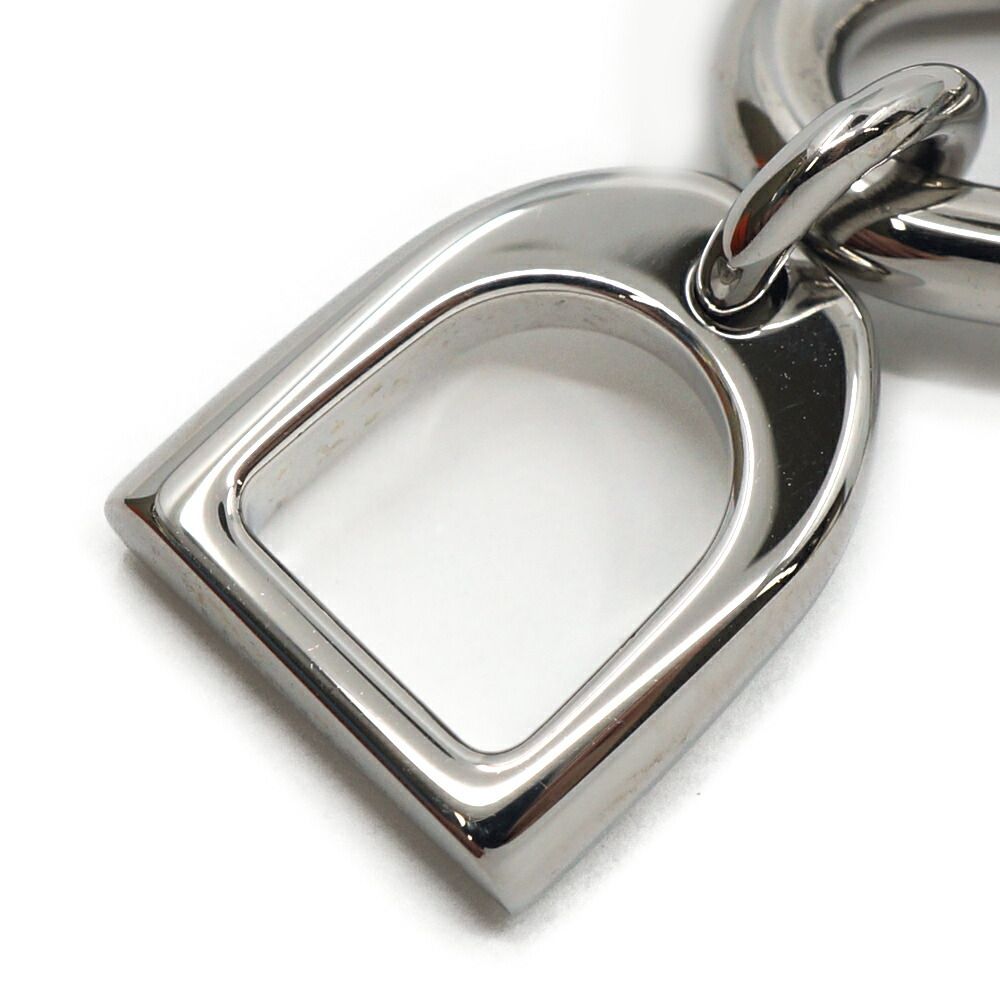 Hermes Bon Voyage Charm Silver Strap Keychain — view 7