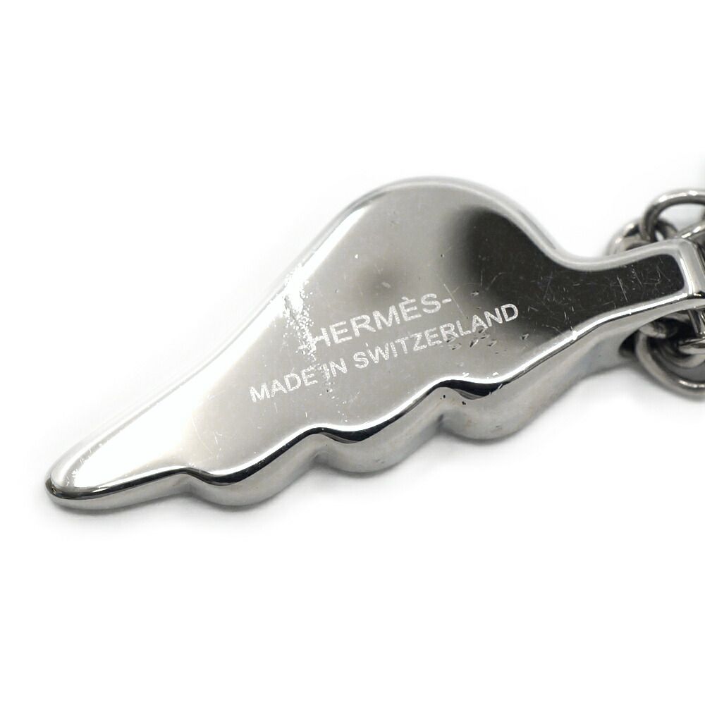 Hermes Bon Voyage Charm Silver Strap Keychain — view 6