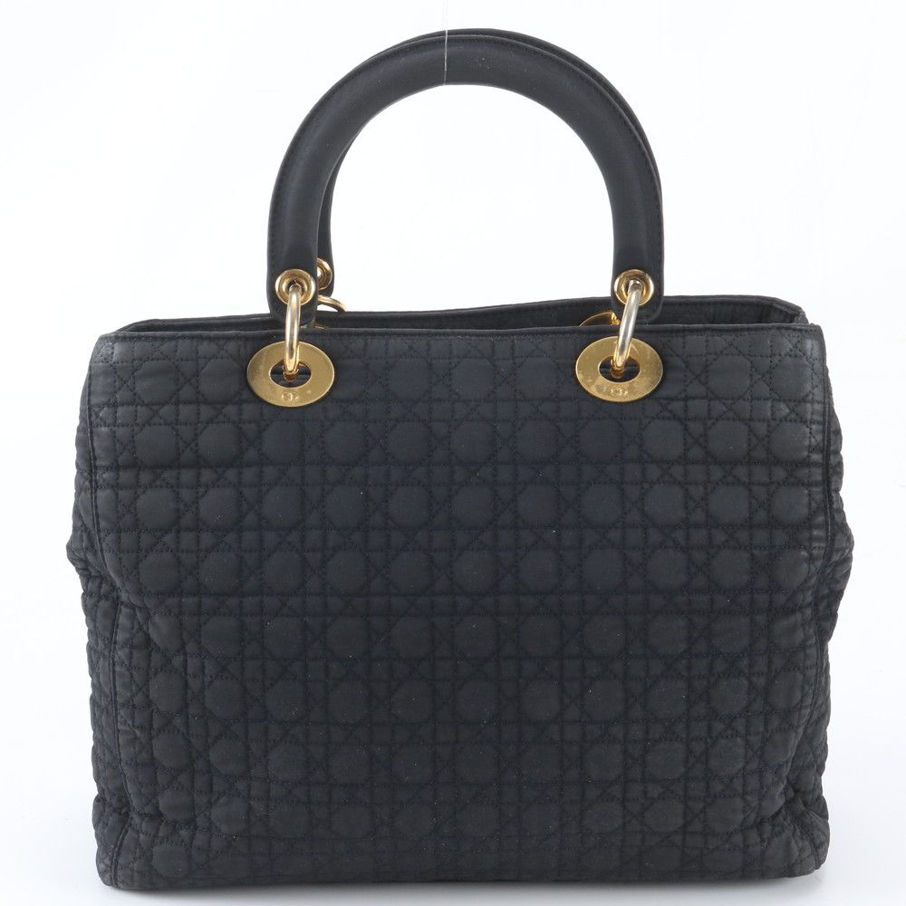Dior Cannage Lady Handbag Tote Black — view 3