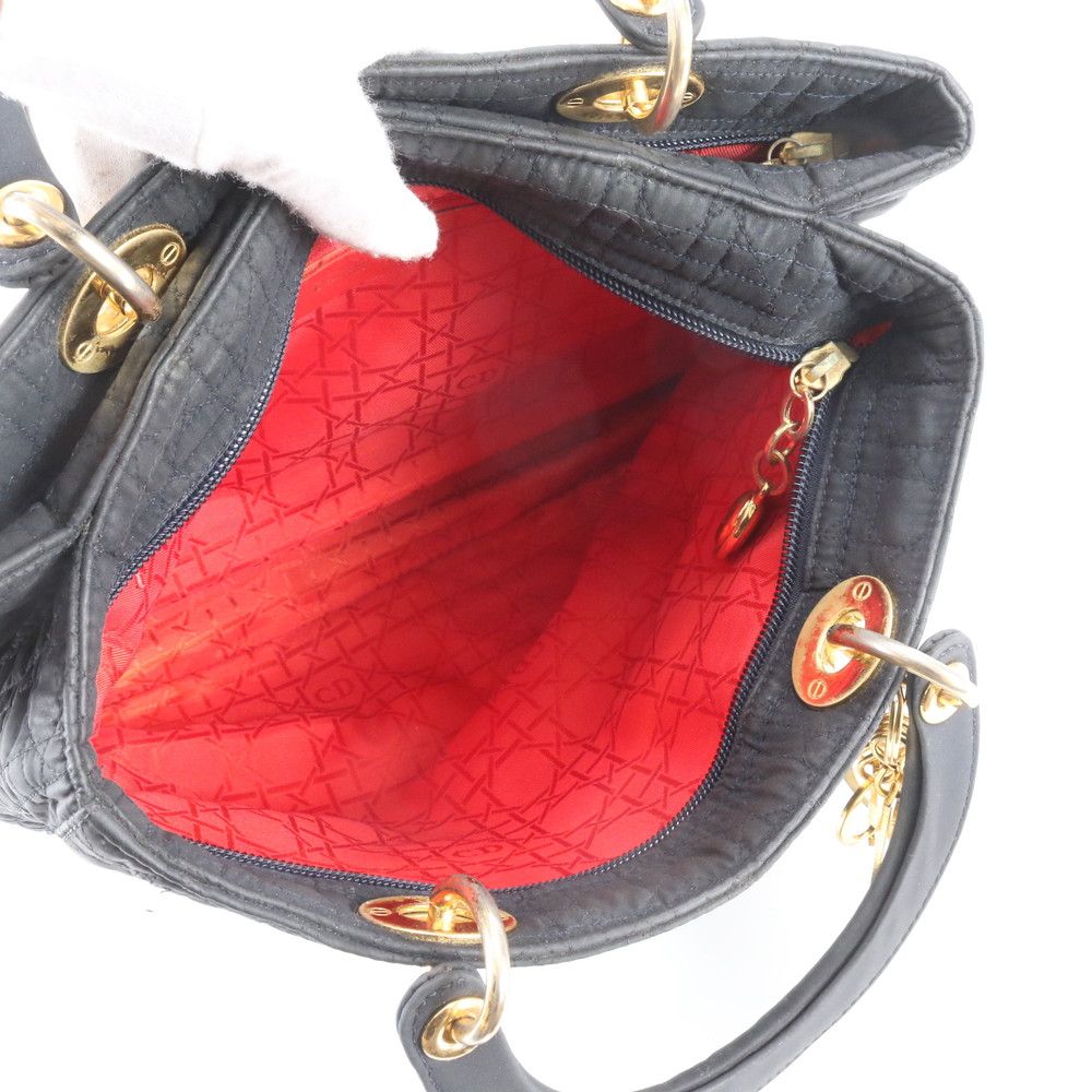 Dior Cannage Lady Handbag Tote Black — view 7