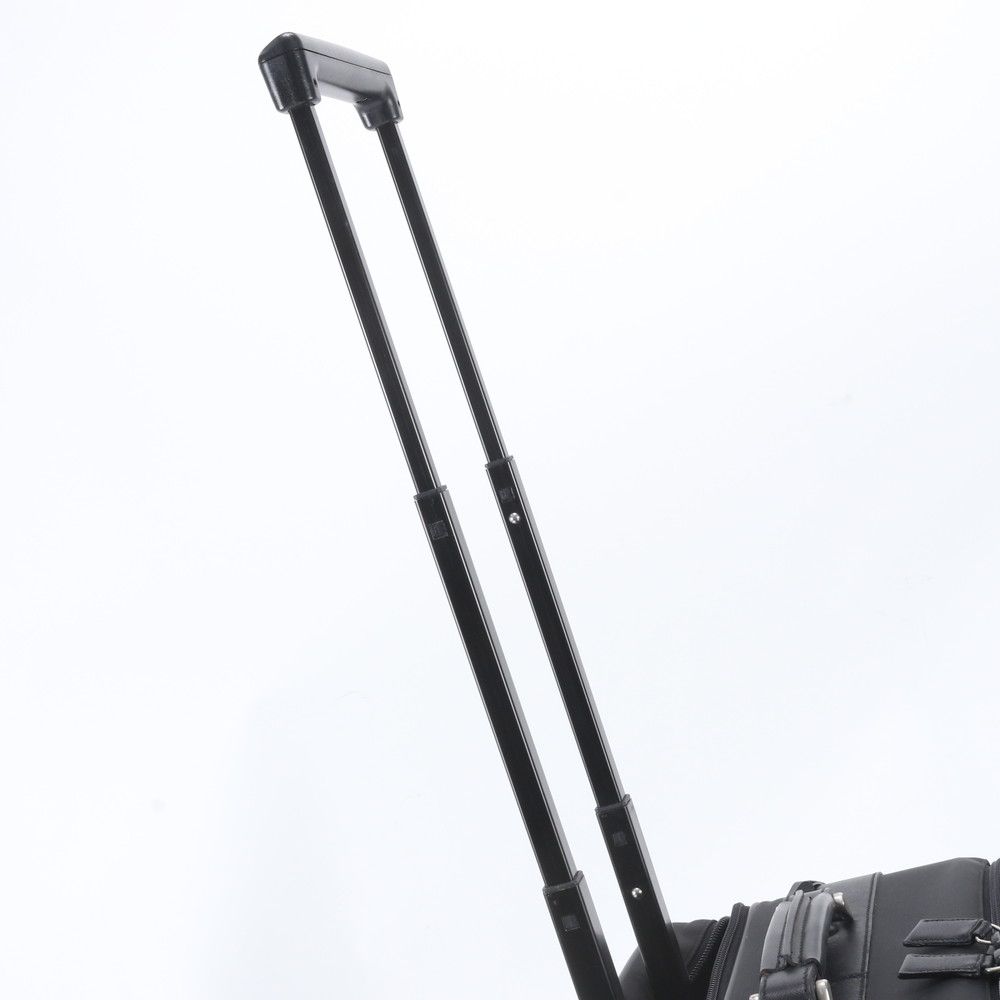 Prada Tessuto Nylon Saffiano Leather Suitcase Carry Case Bag Black — view 8