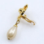 Chanel CC Logo Turnlock Motif Vintage Gold Plated Faux Pearl Earrings — view 5