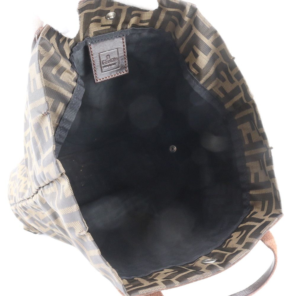 Fendi Zucca Leather Nylon Tote Shoulder Hand — view 7