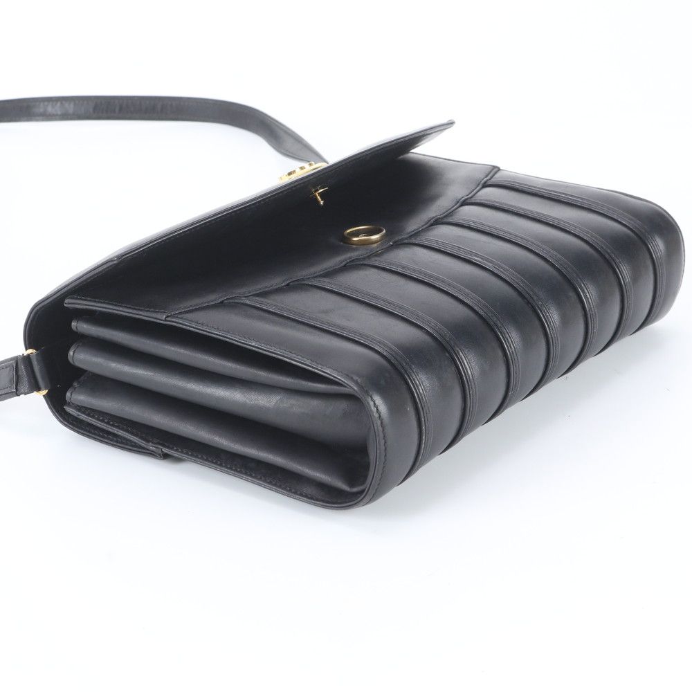 Gucci Vintage Leather Shoulder Bag Crossbody Black — view 5