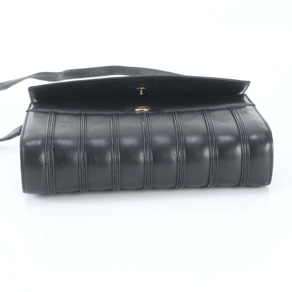 Gucci Vintage Leather Shoulder Bag Crossbody Black — view 6