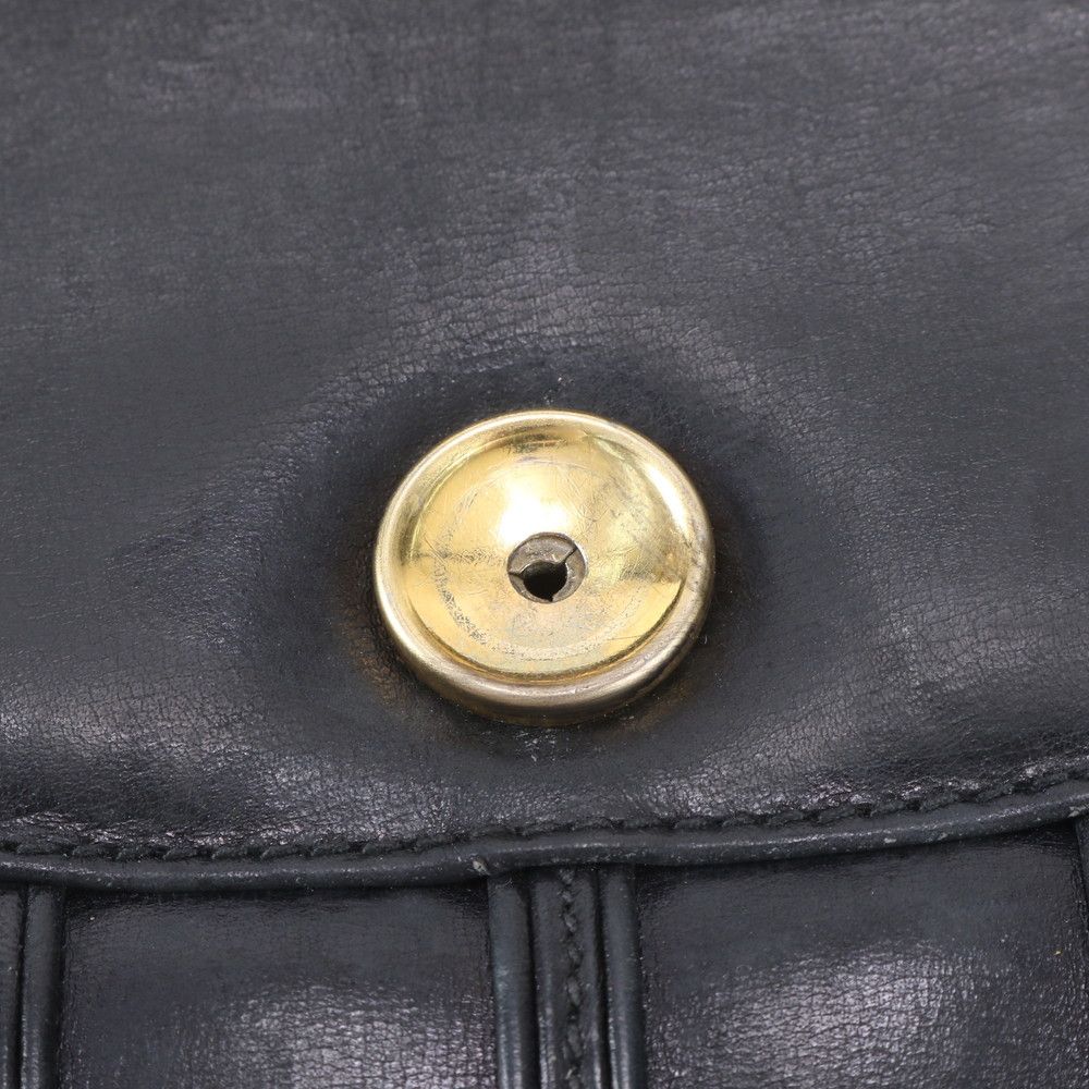 Gucci Vintage Leather Shoulder Bag Crossbody Black — view 8