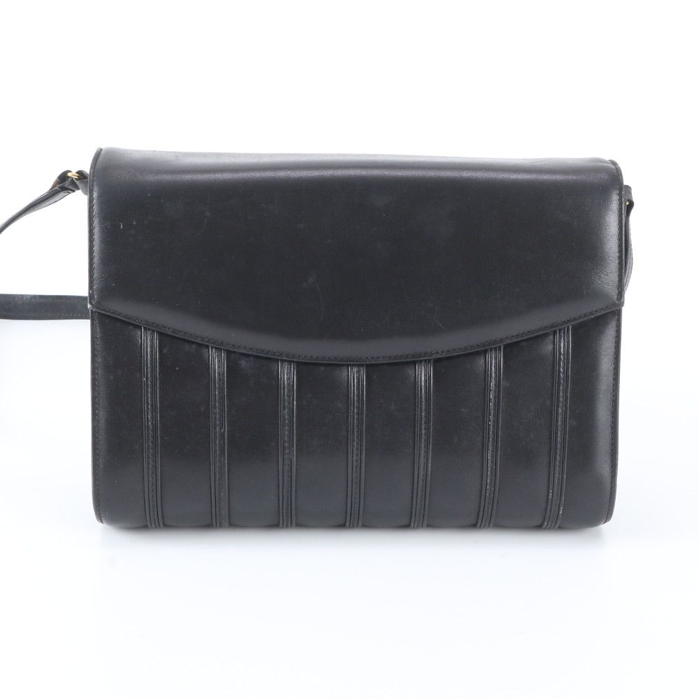 Gucci Vintage Leather Shoulder Bag Crossbody Black — view 3