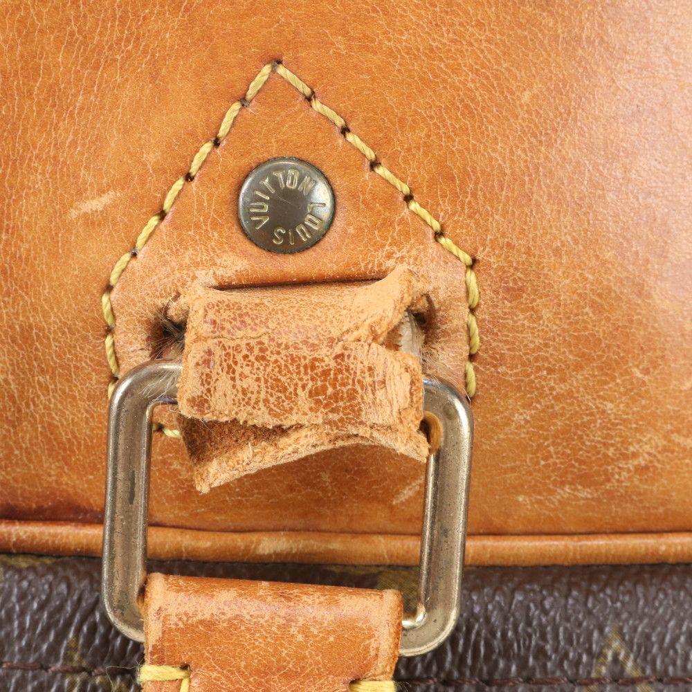 Louis Vuitton Monogram Alize de Poche Leather Boston Bag Tote Carry — view 9