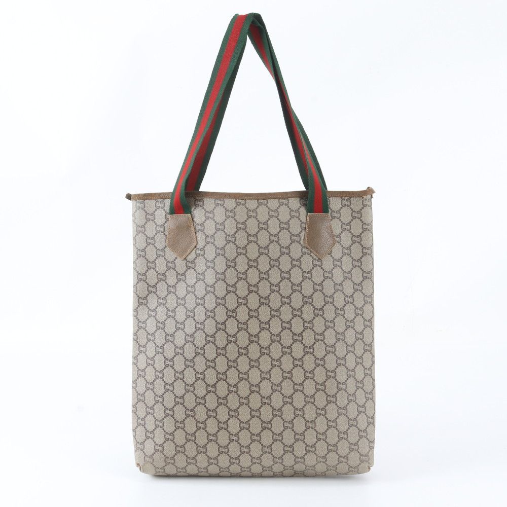 Gucci GG Plus Sherry Line Leather Tote Shoulder Business Document — view 3