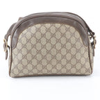 Gucci GG Supreme Leather Shoulder Bag Crossbody Brown — view 3