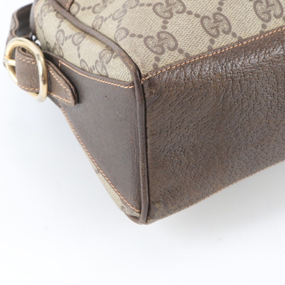 Gucci GG Supreme Leather Shoulder Bag Crossbody Brown — view 5