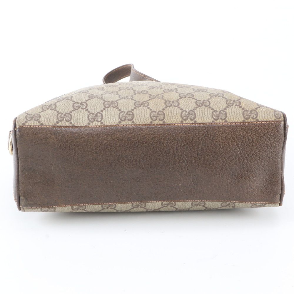 Gucci GG Supreme Leather Shoulder Bag Crossbody Brown — view 6