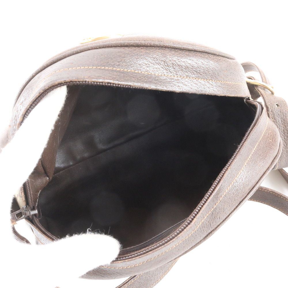 Gucci GG Supreme Leather Shoulder Bag Crossbody Brown — view 7