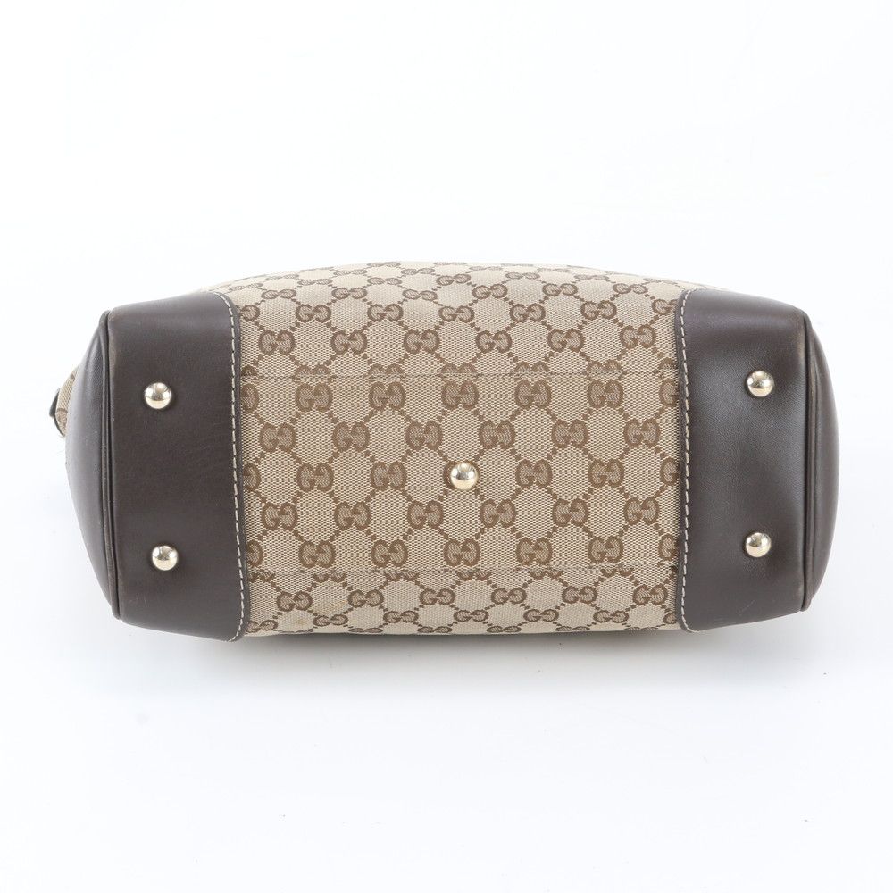 Gucci GG Canvas Sherry Line Mayfair Leather Tote Shoulder Hand — view 6