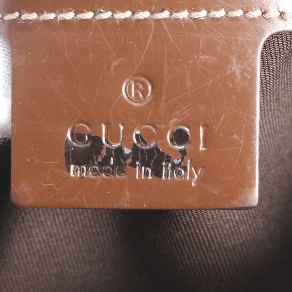Gucci GG Supreme Leather Tote Shoulder Business Document Brown — view 8