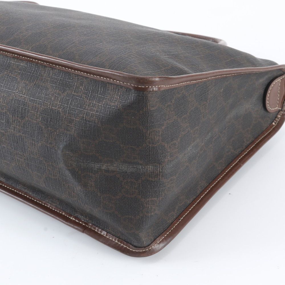 Gucci GG Supreme Leather Tote Shoulder Business Document Brown — view 4