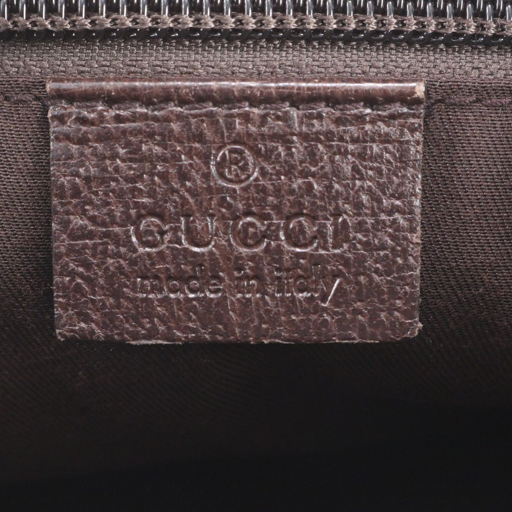 Gucci GG Canvas Leather Shoulder Bag Crossbody Messenger Business Brown — view 8