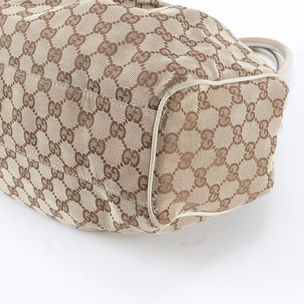 Gucci GG Canvas Ski Leather Tote Shoulder Hand — view 4