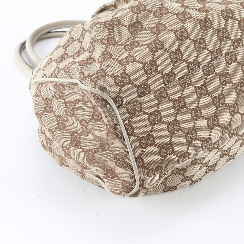 Gucci GG Canvas Ski Leather Tote Shoulder Hand — view 5