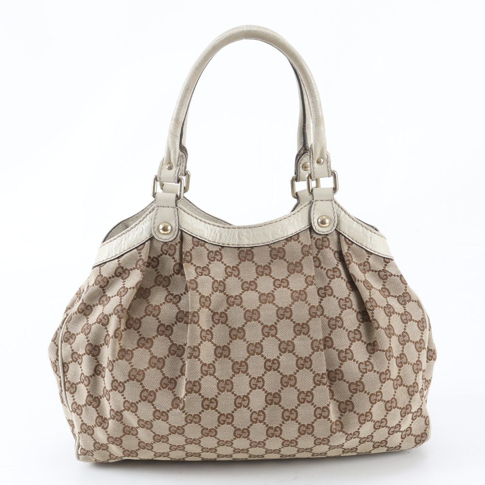 Gucci GG Canvas Ski Leather Tote Shoulder Hand — view 3