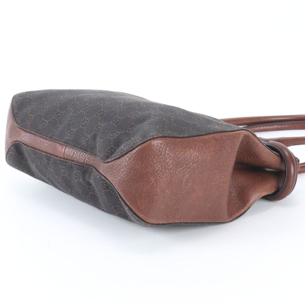 Gucci GG Canvas Leather Tote Shoulder Hand Brown — view 4