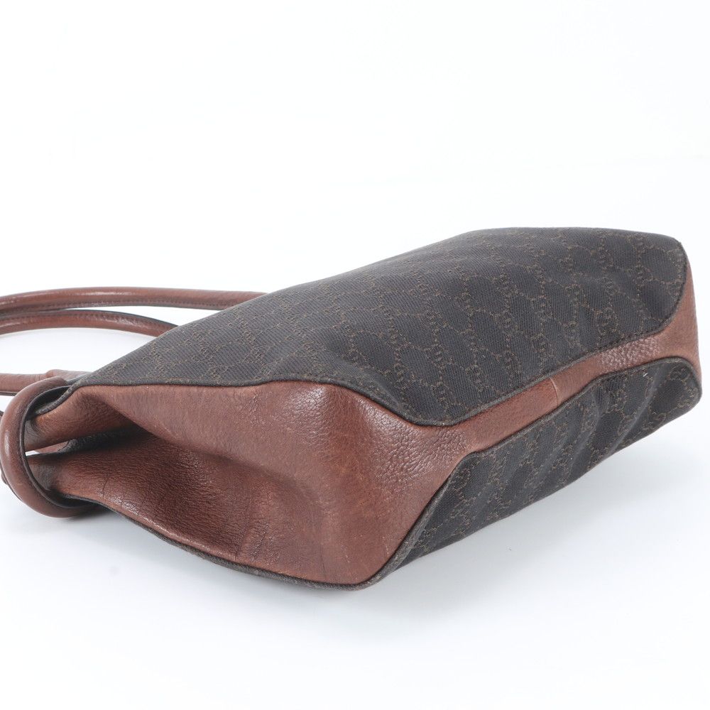 Gucci GG Canvas Leather Tote Shoulder Hand Brown — view 5