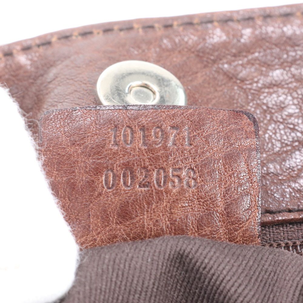 Gucci GG Canvas Leather Tote Shoulder Hand Brown — view 9