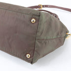 Prada Tessuto Nylon Leather 2-Way Shoulder Bag Crossbody Tote — view 5