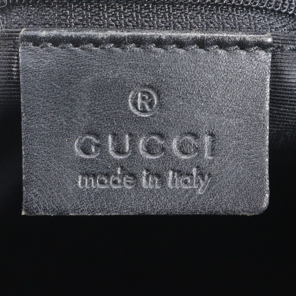 Gucci GG Canvas Leather Tote Shoulder Hand Black — view 9