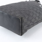 Gucci GG Canvas Leather Tote Shoulder Hand Black — view 4