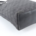 Gucci GG Canvas Leather Tote Shoulder Hand Black — view 5