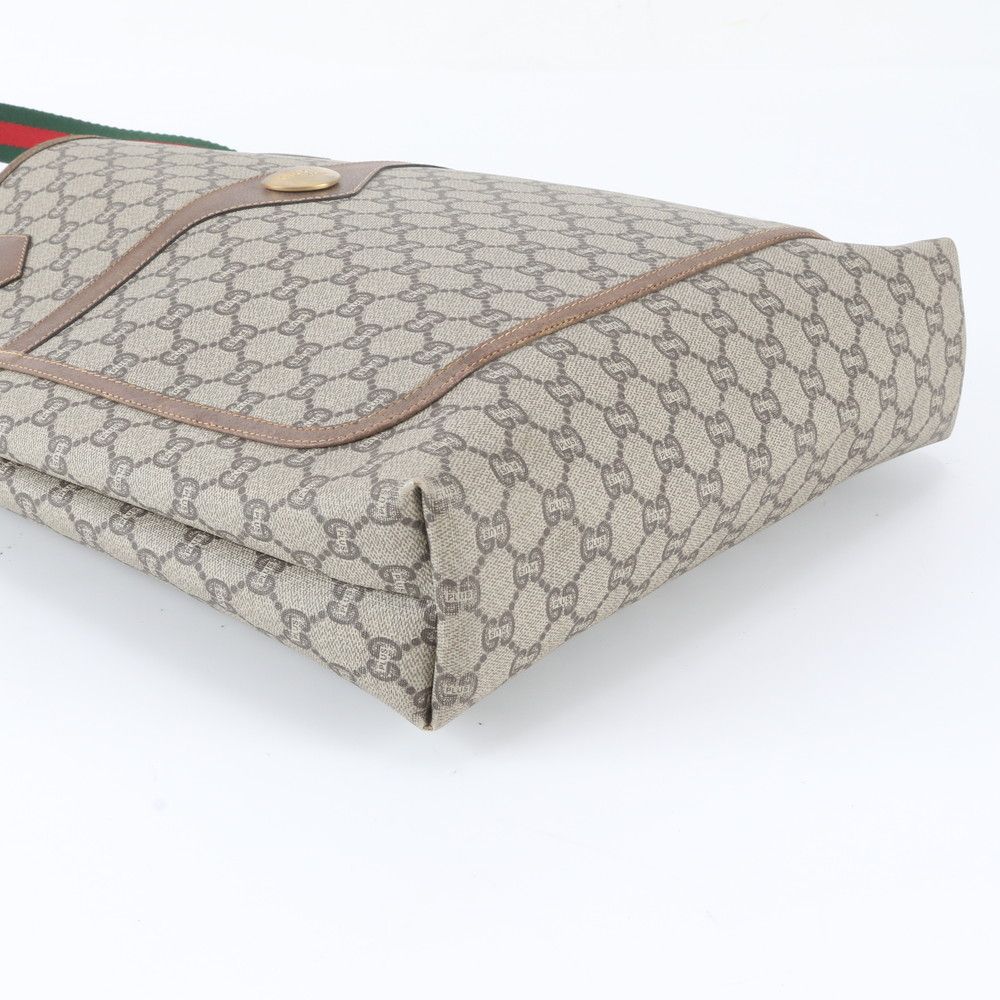 Gucci Sherry Line GG Plus Leather Shoulder Bag Business Document — view 4