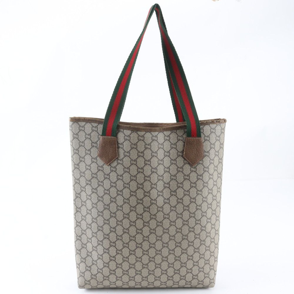 Gucci Sherry Line GG Plus Leather Shoulder Bag Business Document — view 3