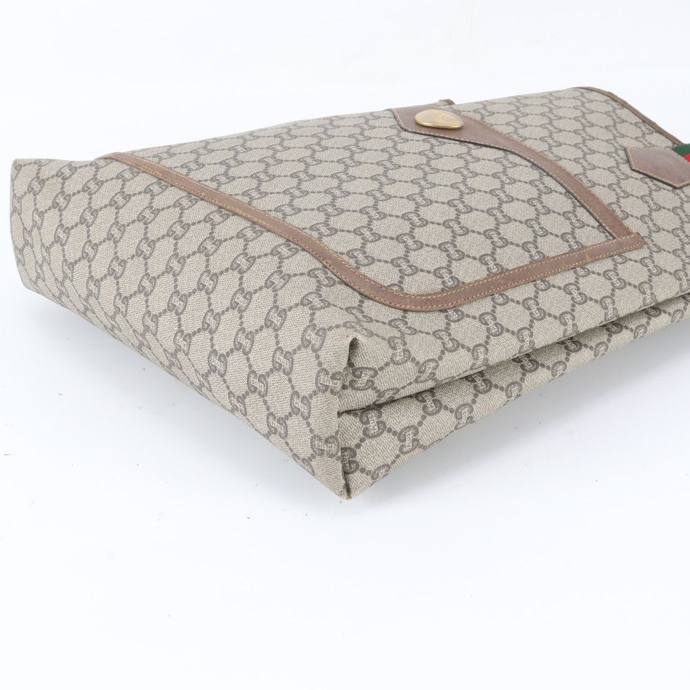 Gucci Sherry Line GG Plus Leather Shoulder Bag Business Document — view 5