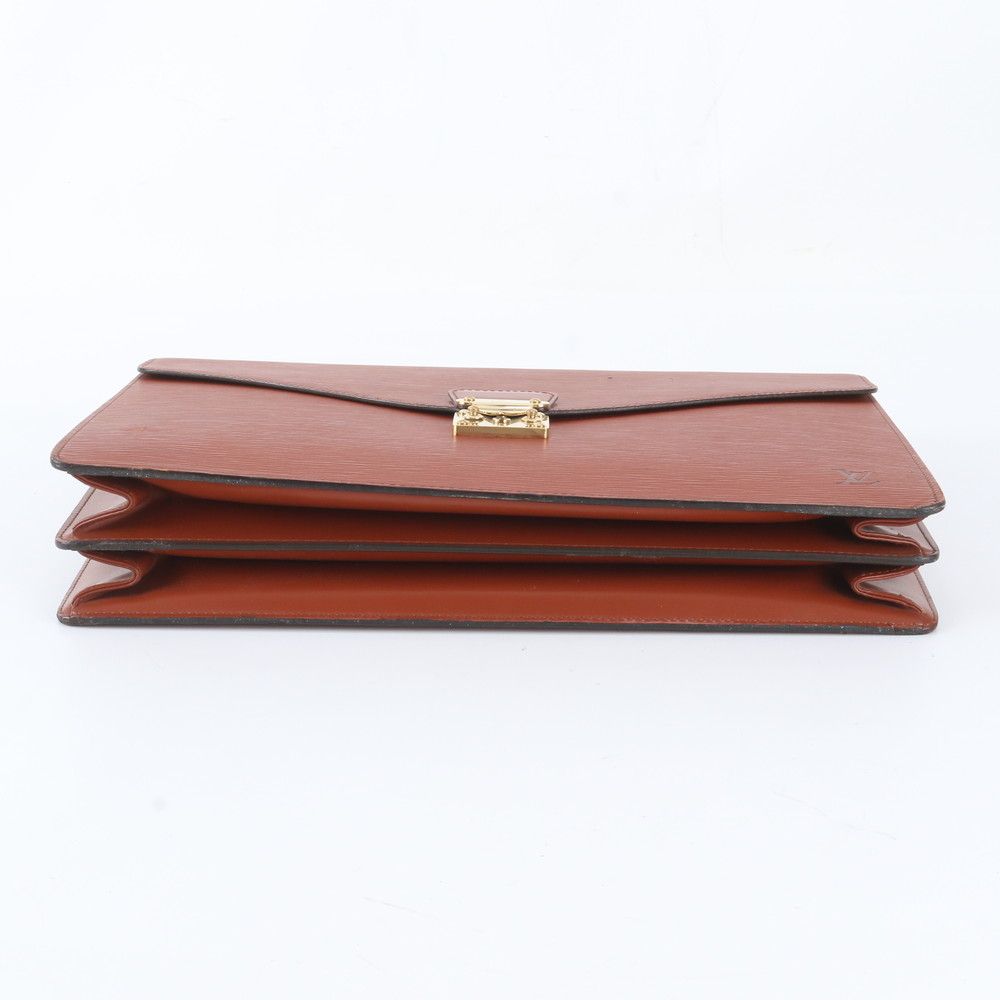 Louis Vuitton Epi Serviette Ambassador Cipango Gold Leather Business Bag — view 6