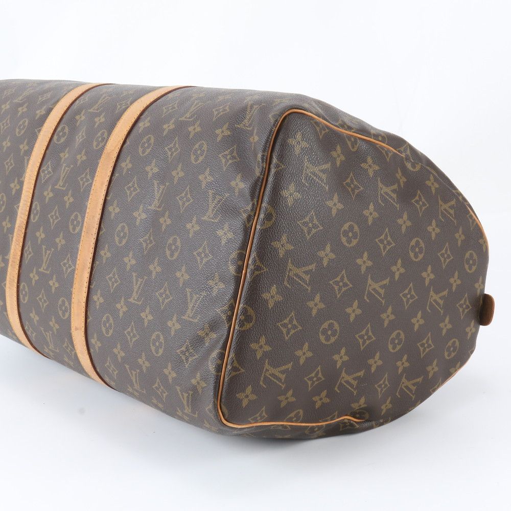 Louis Vuitton Monogram Keepall 55 Leather Boston Bag Tote Carry — view 4